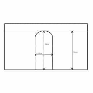 Porte pour store bambou